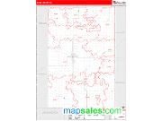 Gage County, NE <br /> Wall Map <br /> Zip Code <br /> Red Line Style 2024 Map