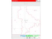 Greeley County, NE <br /> Wall Map <br /> Zip Code <br /> Red Line Style 2024 Map