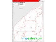 Hamilton County, NE <br /> Wall Map <br /> Zip Code <br /> Red Line Style 2024 Map