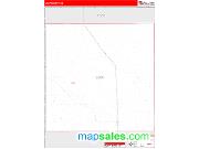 Loup County, NE <br /> Wall Map <br /> Zip Code <br /> Red Line Style 2024 Map