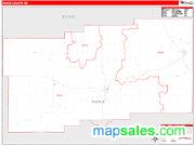 Nance County, NE <br /> Wall Map <br /> Zip Code <br /> Red Line Style 2024 Map
