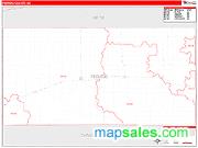 Perkins County, NE <br /> Wall Map <br /> Zip Code <br /> Red Line Style 2024 Map