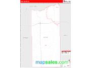 Rock County, NE <br /> Wall Map <br /> Zip Code <br /> Red Line Style 2024 Map