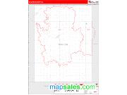 Stanton County, NE <br /> Wall Map <br /> Zip Code <br /> Red Line Style 2024 Map