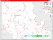 Washington County, NE <br /> Wall Map <br /> Zip Code <br /> Red Line Style 2024 Map