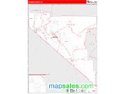 Douglas County, NV <br /> Wall Map <br /> Zip Code <br /> Red Line Style 2024 Map