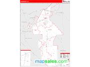 Lyon County, NV <br /> Wall Map <br /> Zip Code <br /> Red Line Style 2024 Map