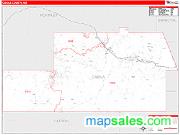 Cibola County, NM <br /> Wall Map <br /> Zip Code <br /> Red Line Style 2024 Map