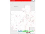 DeBaca County, NM <br /> Wall Map <br /> Zip Code <br /> Red Line Style 2024 Map