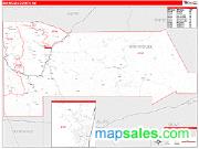 San Miguel County, NM <br /> Wall Map <br /> Zip Code <br /> Red Line Style 2024 Map