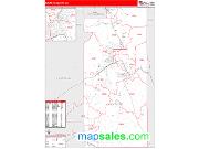 Santa Fe County, NM <br /> Wall Map <br /> Zip Code <br /> Red Line Style 2024 Map