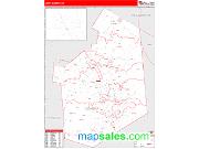 Lewis County, NY <br /> Wall Map <br /> Zip Code <br /> Red Line Style 2024 Map