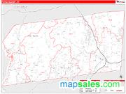 Putnam County, NY <br /> Wall Map <br /> Zip Code <br /> Red Line Style 2024 Map