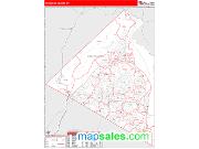 Rockland County, NY <br /> Wall Map <br /> Zip Code <br /> Red Line Style 2024 Map