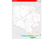 Davie County, NC <br /> Wall Map <br /> Zip Code <br /> Red Line Style 2024 Map