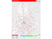 Mecklenburg County, NC <br /> Wall Map <br /> Zip Code <br /> Red Line Style 2024 Map