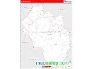 Yancey County, NC <br /> Wall Map <br /> Zip Code <br /> Red Line Style 2024 Map