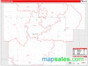 Burke County, ND <br /> Wall Map <br /> Zip Code <br /> Red Line Style 2024 Map