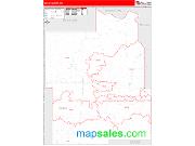 Dunn County, ND <br /> Wall Map <br /> Zip Code <br /> Red Line Style 2024 Map