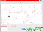 Eddy County, ND <br /> Wall Map <br /> Zip Code <br /> Red Line Style 2024 Map