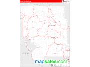 Mountrail County, ND <br /> Wall Map <br /> Zip Code <br /> Red Line Style 2024 Map