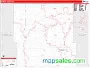 Rolette County, ND <br /> Wall Map <br /> Zip Code <br /> Red Line Style 2024 Map