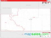 Slope County, ND <br /> Wall Map <br /> Zip Code <br /> Red Line Style 2024 Map