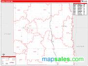Traill County, ND <br /> Wall Map <br /> Zip Code <br /> Red Line Style 2024 Map