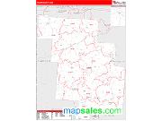 Perry County, OH <br /> Wall Map <br /> Zip Code <br /> Red Line Style 2024 Map