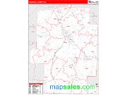 Tuscarawas County, OH <br /> Wall Map <br /> Zip Code <br /> Red Line Style 2024 Map