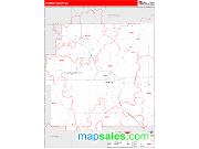 Wyandot County, OH <br /> Wall Map <br /> Zip Code <br /> Red Line Style 2024 Map