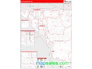 Cleveland County, OK <br /> Wall Map <br /> Zip Code <br /> Red Line Style 2024 Map