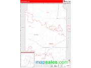 Craig County, OK <br /> Wall Map <br /> Zip Code <br /> Red Line Style 2024 Map