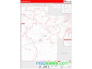 Creek County, OK <br /> Wall Map <br /> Zip Code <br /> Red Line Style 2024 Map
