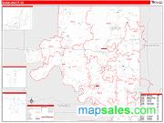 Osage County, OK <br /> Wall Map <br /> Zip Code <br /> Red Line Style 2024 Map