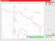 Stephens County, OK <br /> Wall Map <br /> Zip Code <br /> Red Line Style 2024 Map