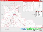 Deschutes County, OR <br /> Wall Map <br /> Zip Code <br /> Red Line Style 2024 Map