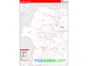 Josephine County, OR <br /> Wall Map <br /> Zip Code <br /> Red Line Style 2024 Map