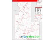 Klamath County, OR <br /> Wall Map <br /> Zip Code <br /> Red Line Style 2024 Map
