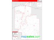 Morrow County, OR <br /> Wall Map <br /> Zip Code <br /> Red Line Style 2024 Map