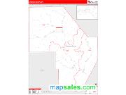 Cameron County, PA <br /> Wall Map <br /> Zip Code <br /> Red Line Style 2024 Map
