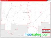Forest County, PA <br /> Wall Map <br /> Zip Code <br /> Red Line Style 2024 Map