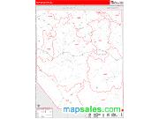 Potter County, PA <br /> Wall Map <br /> Zip Code <br /> Red Line Style 2024 Map