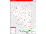 Colleton County, SC <br /> Wall Map <br /> Zip Code <br /> Red Line Style 2024 Map