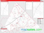 Dillon County, SC <br /> Wall Map <br /> Zip Code <br /> Red Line Style 2024 Map