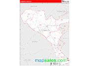 McCormick County, SC <br /> Wall Map <br /> Zip Code <br /> Red Line Style 2024 Map