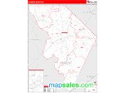 Marlboro County, SC <br /> Wall Map <br /> Zip Code <br /> Red Line Style 2024 Map