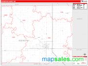 Codington County, SD <br /> Wall Map <br /> Zip Code <br /> Red Line Style 2024 Map