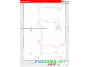 Davison County, SD <br /> Wall Map <br /> Zip Code <br /> Red Line Style 2024 Map