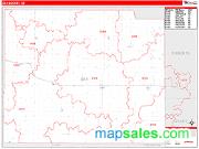 Day County, SD <br /> Wall Map <br /> Zip Code <br /> Red Line Style 2024 Map